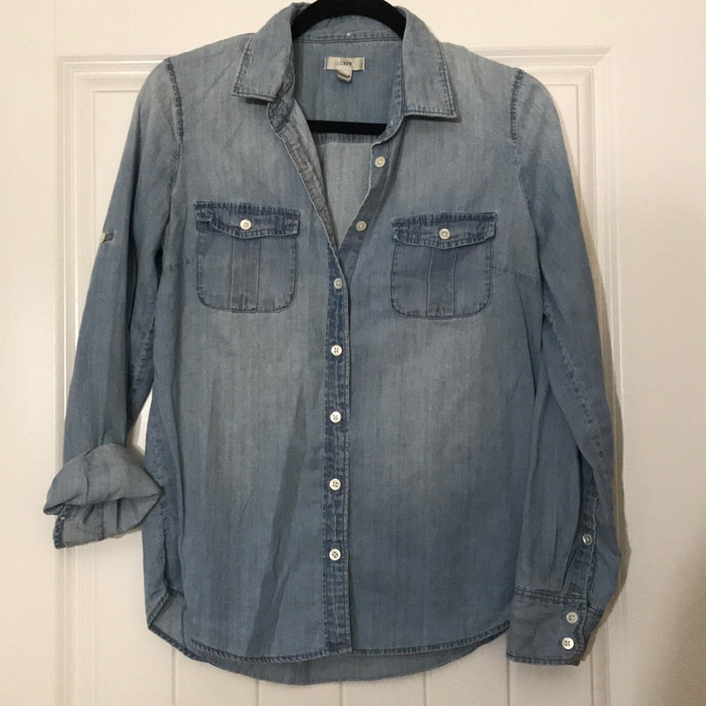 Denim button down